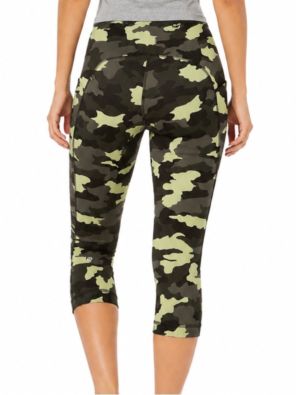 Lululemon Women’s Green Camo Crop Leggings High Rise Size 6